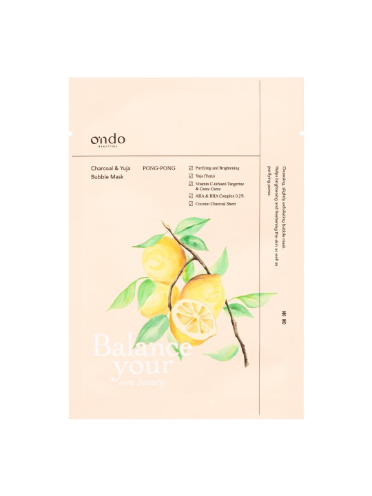 Ondo Charcoal & Yuja Bubble Mask