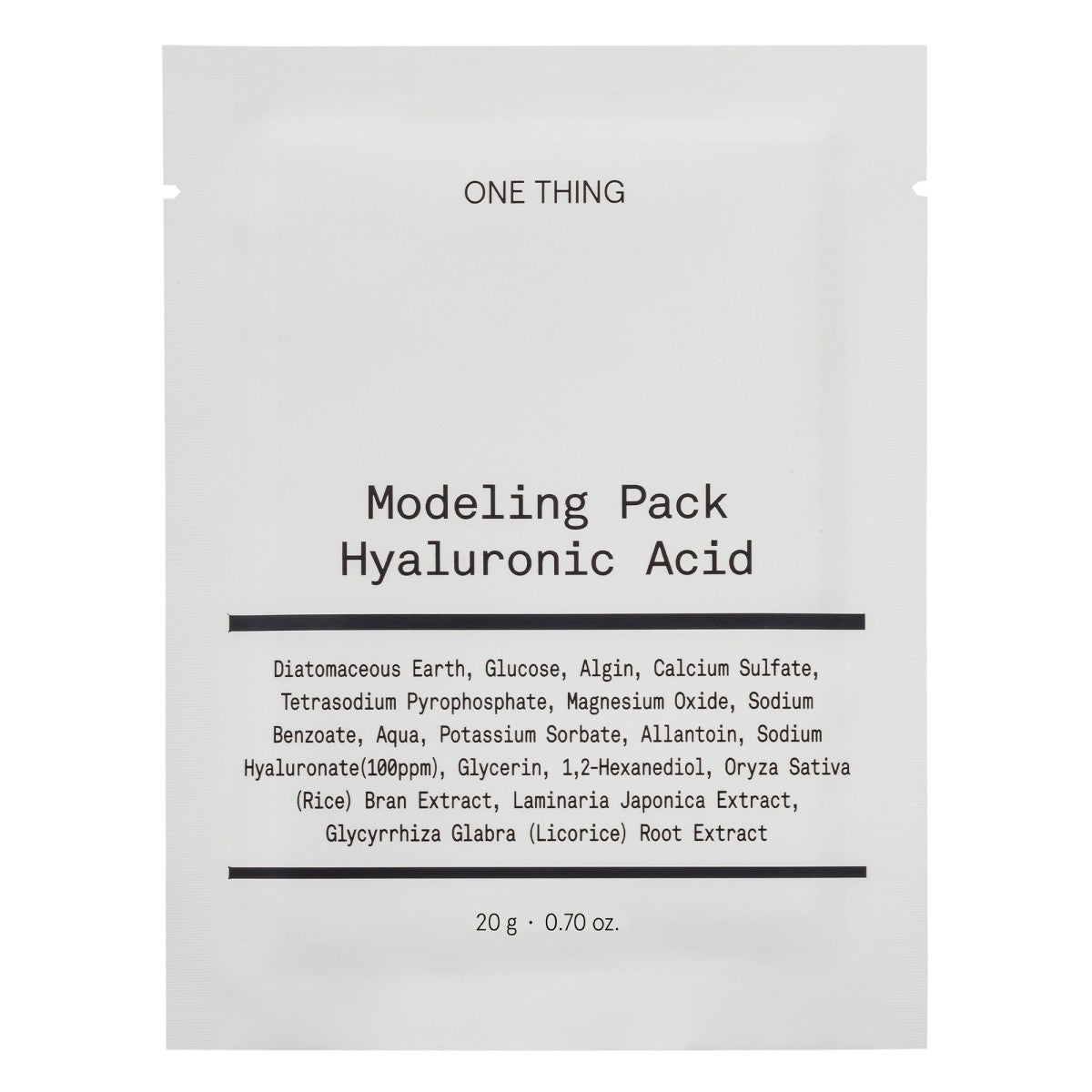 ONE THING - Hyaluronic Acid Modeling Pack